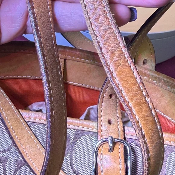 Coach City Tote with Signature Logo in Tan and Brown - Picture 10 of 16